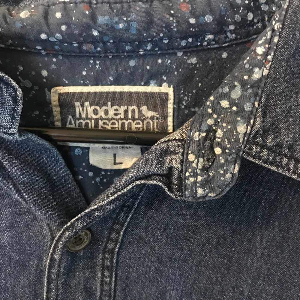 Men’s modern amusement 2 tone flannel Size L